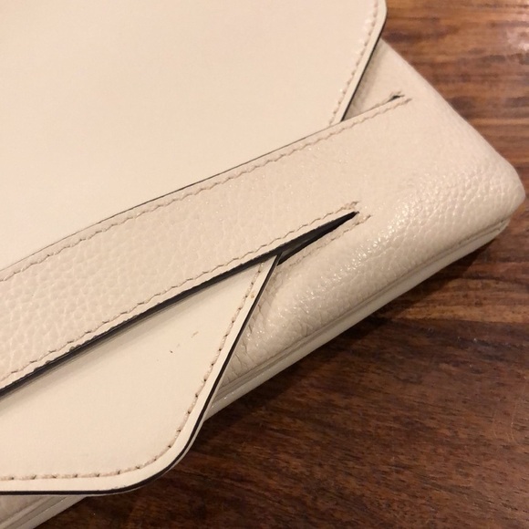 Banana Republic Cream Leather Clutch Crossbody - Picture 3 of 11